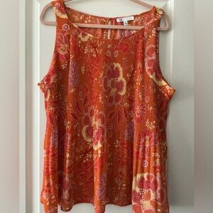 DR2 Floral Orange Tank Top